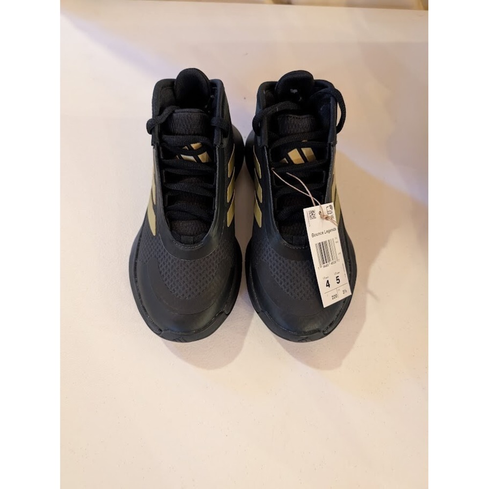 Adidas Originals Bounce Legends Unisex Sneakers‎ Black/Gold Size 4M/5W - New - Picture 2 of 3